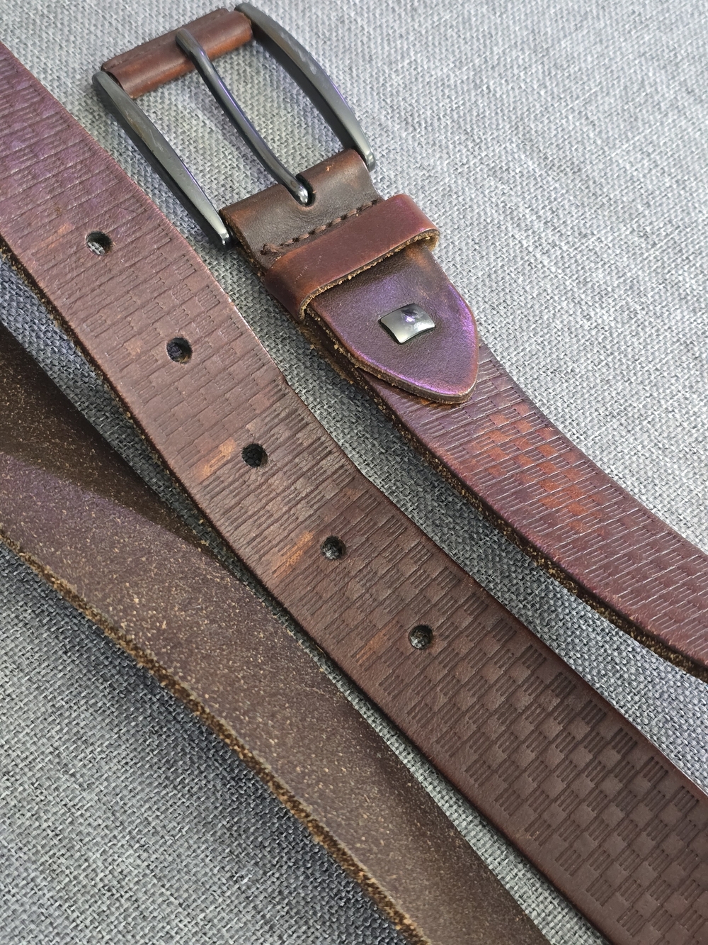 Aldo Men's Brown Leather Belt - Classic Casual Style Size M (36in To 40 in)